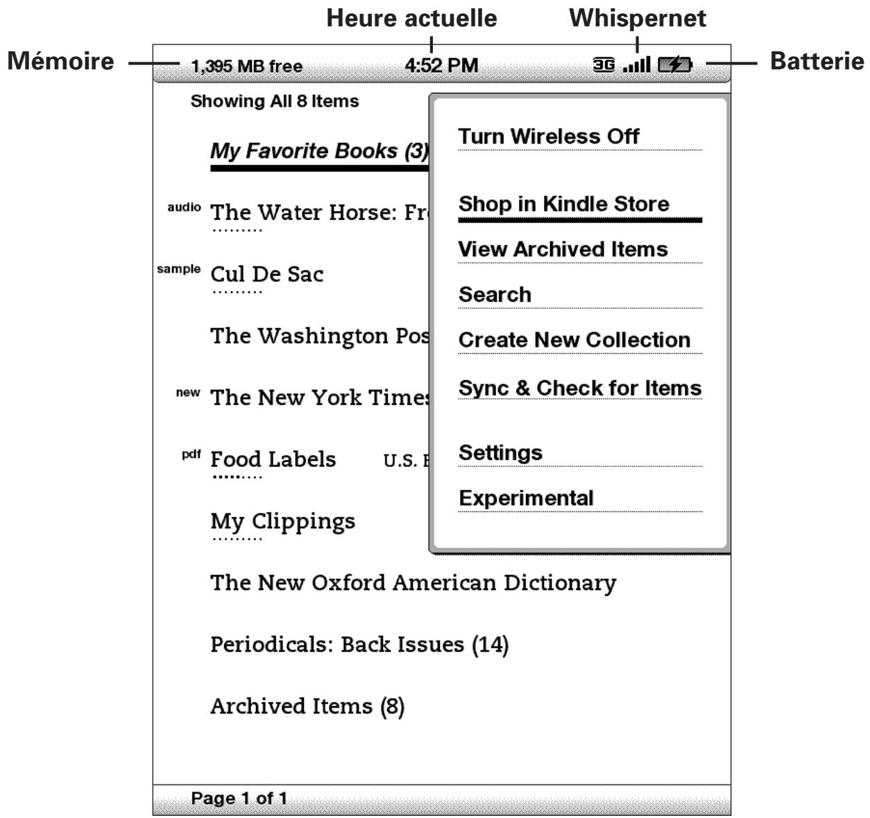 AMAZON KINDLE - Modification de l'ordre de TRI des éléments sur l'écran HOME - 1
