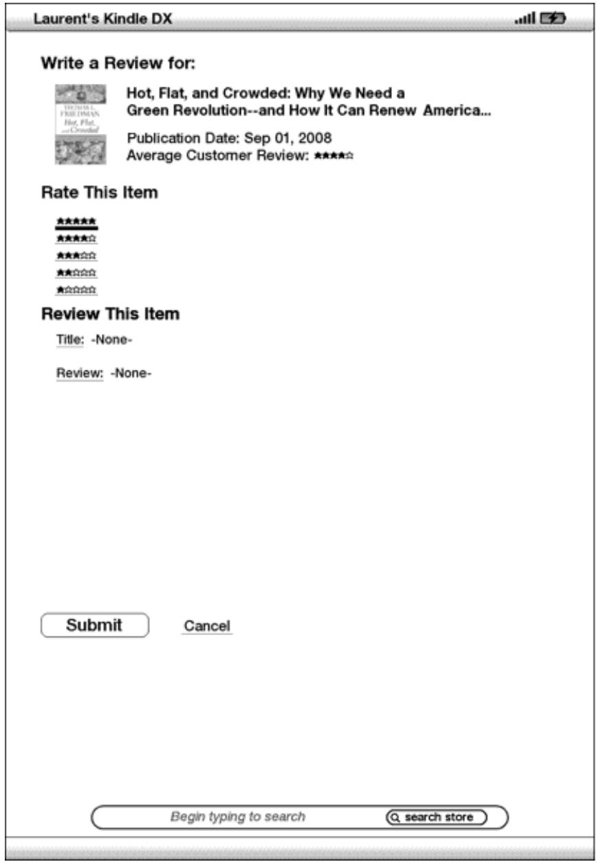 AMAZON KINDLE DX - COMMENT ÉCRIRE VOS PROPRES COMMENTAIRES - 1