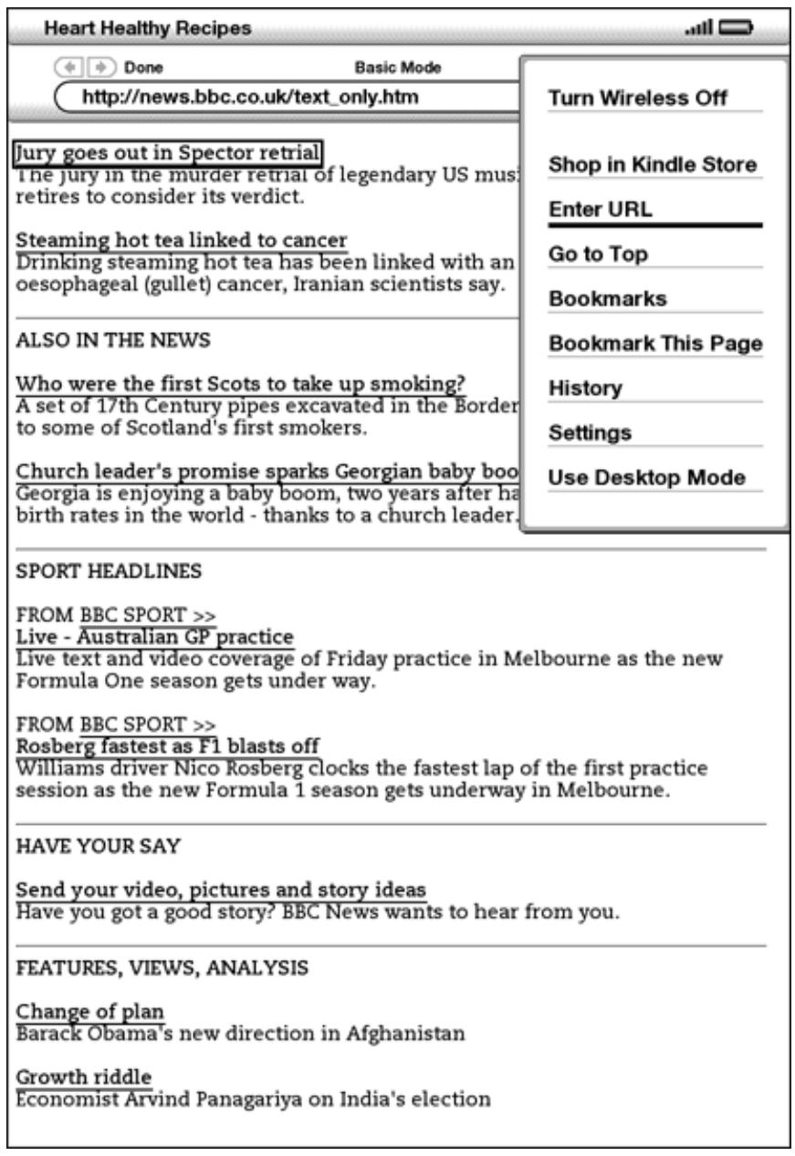 AMAZON KINDLE DX - MENUBASICWEB - 1