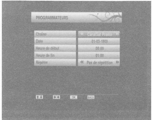 AXIL RS3240 - Réglage des minuteries d'enregistrement - 2