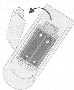 AXIL RS3240 - Insertion des piles dans la télécommande - 1