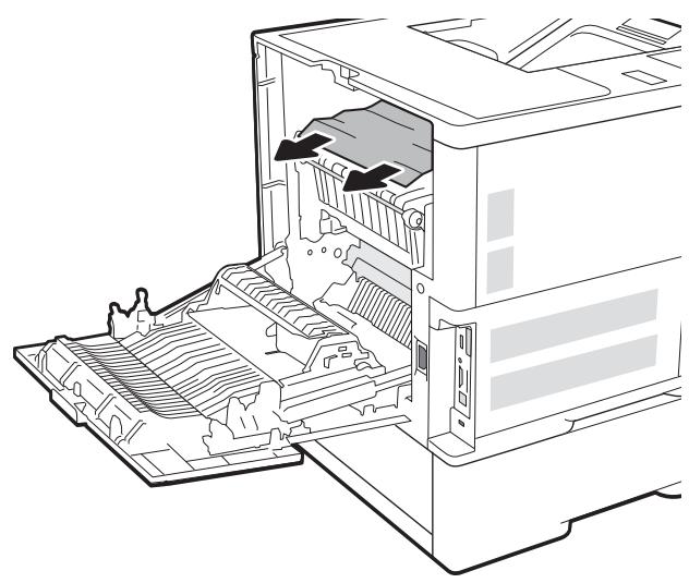HP LASERJET ENTERPRISE M607N - Clear paper jams in the rear door and fuser area - 5