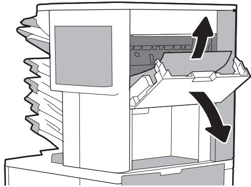 HP LASERJET ENTERPRISE M607N - Clear paper jams in the HP Stapling Mailbox accessory - 2