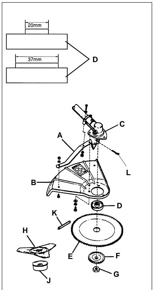 ECHO SMR-2110 TYPE 1E - Installation de la lame - 1
