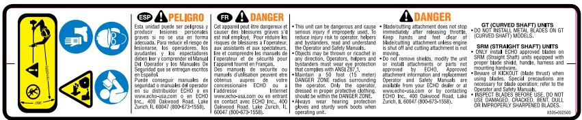 ECHO SRM-225 - DURABILITE DU CONTRÔLE DES ÉMISSIONS (PERiode DE CONFORMITÉ DES ÉMISSIONS) - 4
