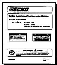 ECHO SRM-230 - CONTENU - 1