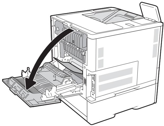HP LASERJET ENTERPRISE M609DN,  LASERJET ENTERPRISE M609X - Clear paper jams in the rear door and fuser area - 1