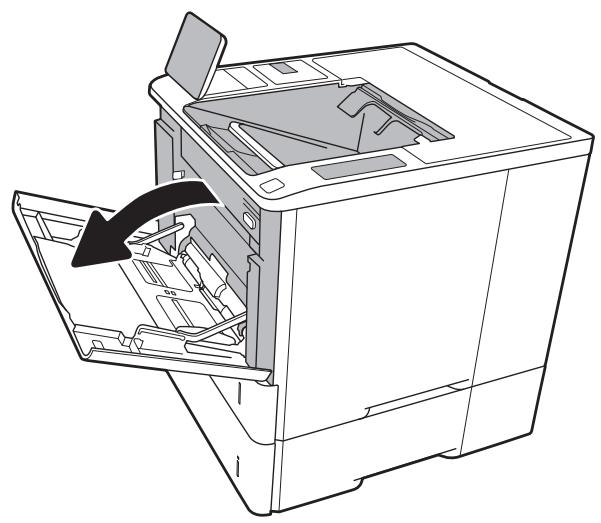 HP LASERJET ENTERPRISE M609DN,  LASERJET ENTERPRISE M609X - Load paper to Tray 1 (multipurpose tray) - 1