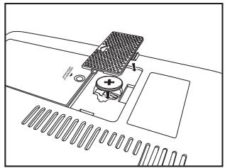 IHOME IP49 - Pour installer la pile de secours : - 1