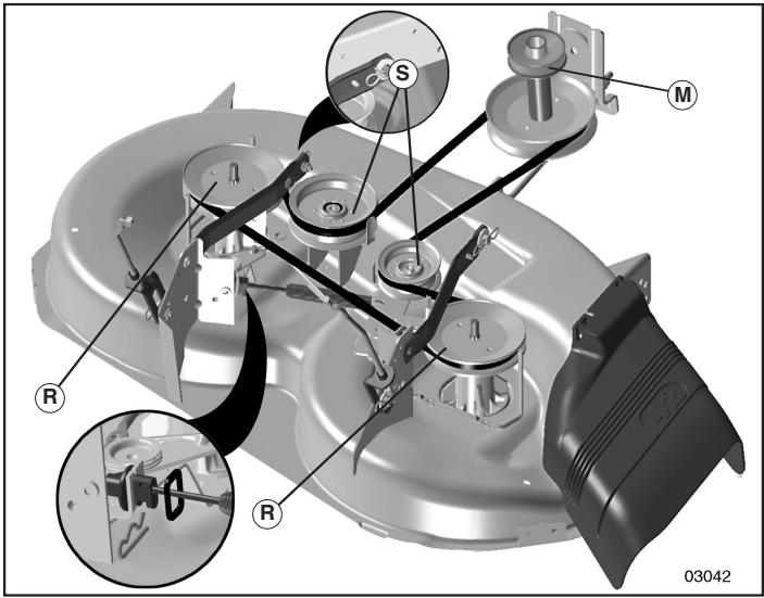 POULAN XT19H42YT - INSTALLATION DE LA COURROIE D'ENTRAJINEMENT DE LA TONDEUSE - 1