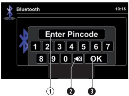 ZENEC 3141D - Geben Sie hier den Pin-Code ein und bestätigen mit "OK". - 1