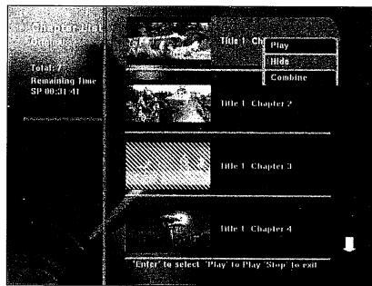 DIGITEK DVR-160PH - Éditer le chapitre d'un titre de DVD (dans la liste de chapitre) - 1
