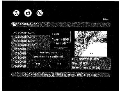 DIGITEK DVR-160PT - Copie JPEG (de disque au HDD) - 1