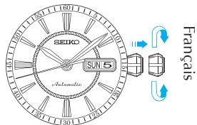 SEIKO 4R36 - Réglage de l'heure, du jour et de la DATE (pour CAL. 4R36) - 1
