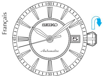 SEIKO 4R36 - Tension manuelle du ressort moteur par rotation de la couronne - 1