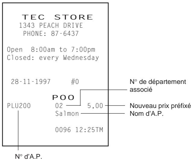 TEC MA-1350 2 - Format du ticket du changement des 1er prix pour les A.P.: - 3