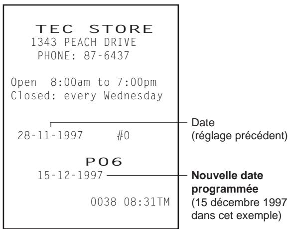 TEC MA-1350 2 - Programmation ou réglage de la date - 2