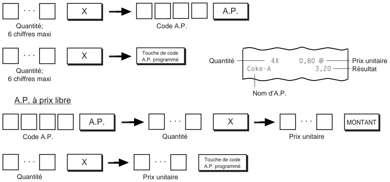 TEC MA-1350 2 - 3) Multiplication de la quantité: - 1