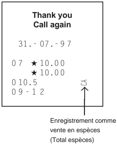 TEC MA-186 200 - 4) Entrées avec une touche de département d'article unique: - 1