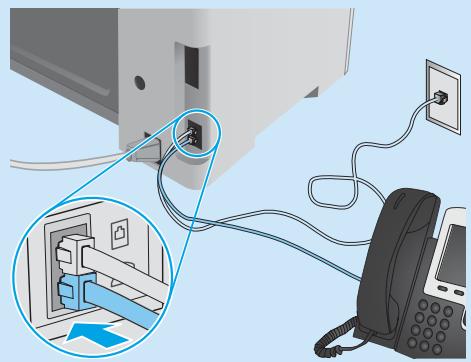 HP LASERJET PRO M130A, LASERJET PRO MFP M130FN, LASERJET PRO MFP M130FW, LASERJET PRO MFP M130NW, LASERJET PRO M130FN - How do I connect an answering machine or extension phone? - 1