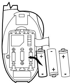 SWITEL WTE 020,  WTE 203 - Inserting the batteries - 1