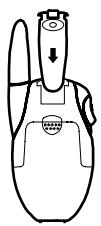 SWITEL WTE 020,  WTE 203 - Attaching the belt clip - 1