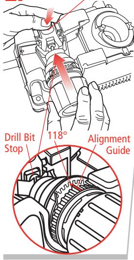 DRILL DOCTOR 500X - Insert bit in Chuck and tighten - 1
