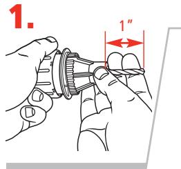DRILL DOCTOR 750X - Uso de la alineación variable para ajustar el ángulo del cincel y de relieve - 1