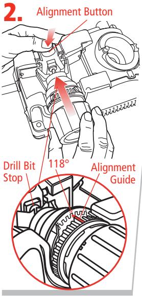 DRILL DOCTOR 750X - Insert bit in Chuck and tighten - 1