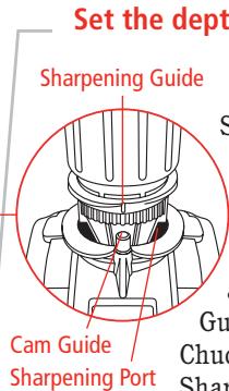 DRILL DOCTOR XP - Align the bit with the Masonry Sharpening Marks - 2