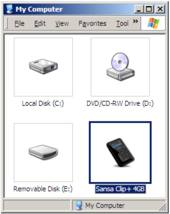 SANDISK SANSA CLIP, SANSA CLIP+ - Branchement à l'ordinateur - 1
