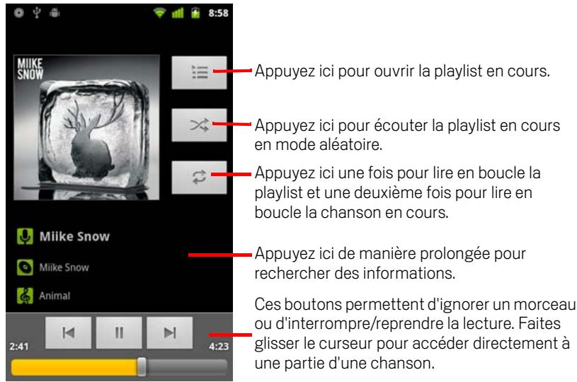 GOOGLE ANDROID 2.3 - Lire des fichiers musicaux - 1