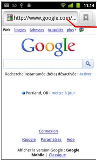 GOOGLE ANDROID 2.3 - Ouvrir le navigateur - 1