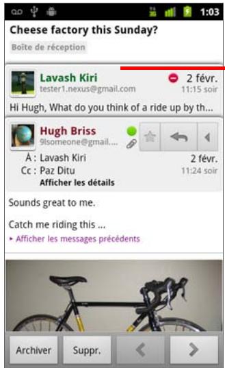 GOOGLE ANDROID 2.3 - Relire un message - 2