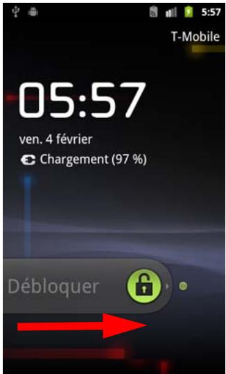 GOOGLE ANDROID 2.3 - Appuyez sur le bouton marCHE-arrÉt. - 1