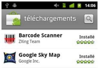 GOOGLE ANDROID 2.3 - Répondre à une notification informant de la disponibilité de mises à jour pour une application - 1