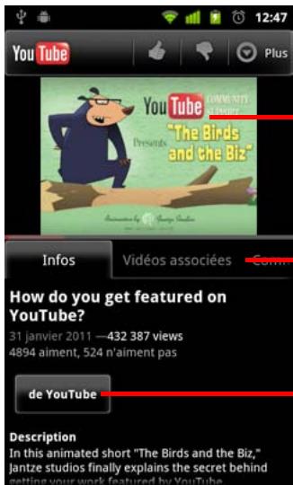 GOOGLE ANDROID 2.3 - Visionner des vidéos - 1