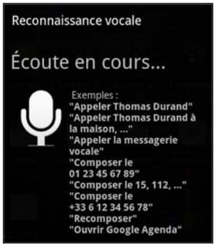GOOGLE ANDROID 2.3 - Passer un appel en parlant - 1