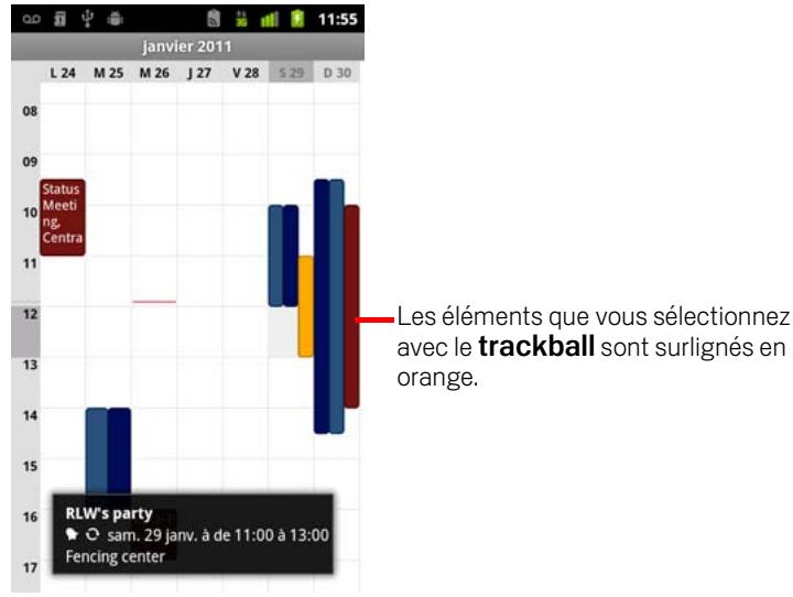 GOOGLE ANDROID 2.3 - Utiliser le trackball - 1