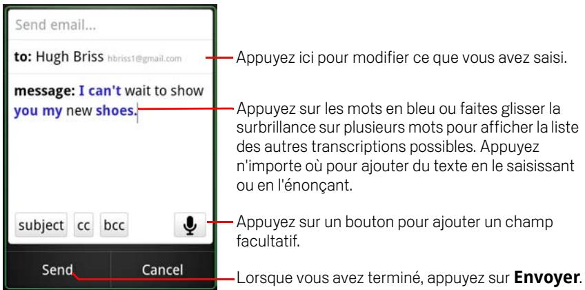 GOOGLE ANDROID 2.3 - Exécuter une action vocale - 1