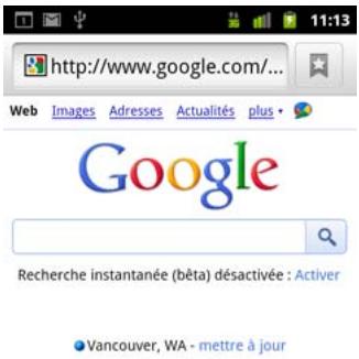 GOOGLE ANDROID 2.3 - Menu d'options - 1