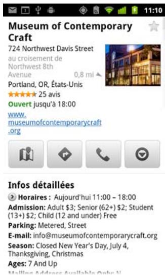 GOOGLE ANDROID 2.3 - Afficher les résultats de la recherche - 1