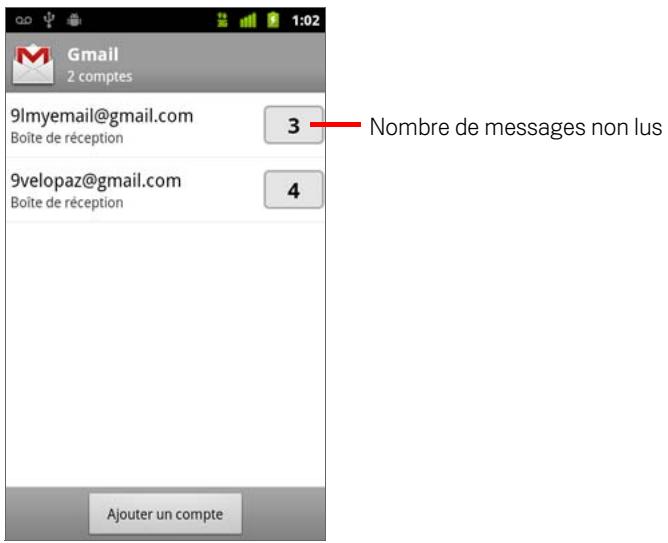 GOOGLE ANDROID 2.3 - Changer de compte - 1