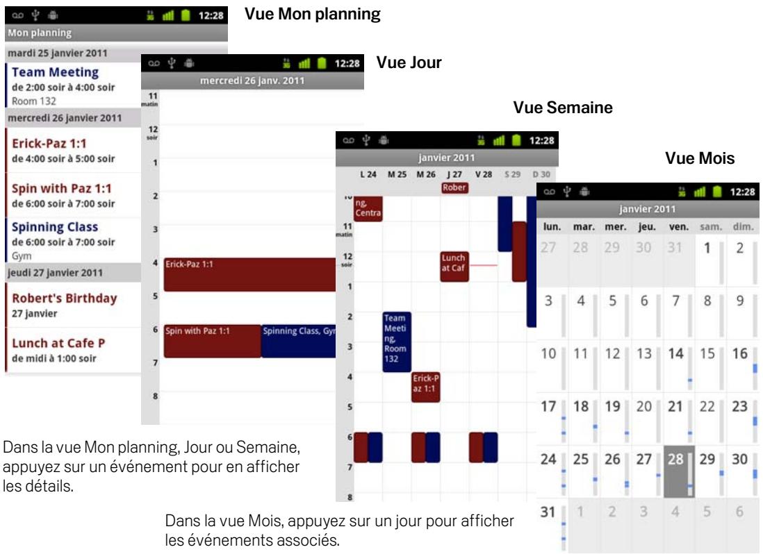 GOOGLE ANDROID 2.3 - Ouvrir google agenda - 1