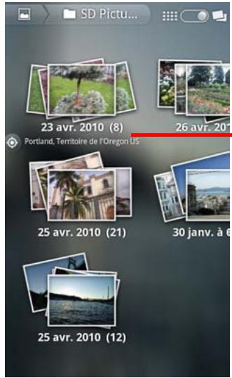 GOOGLE ANDROID 2.3 - Modifier l'affichage du contenu d'un album - 1