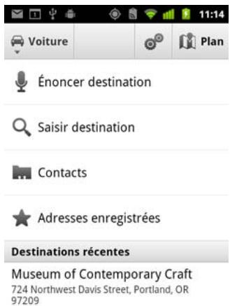 GOOGLE ANDROID 2.3 - Utilisation de la fonctionnalité navigation dans le lanceur d'applications - 1