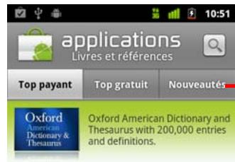 GOOGLE ANDROID 2.3 - Parcourir les applications - 2
