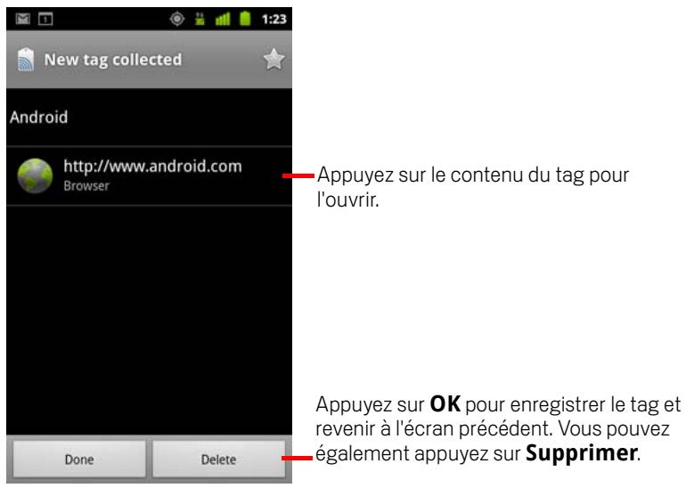 GOOGLE ANDROID 2.3 - Scanner un tag - 1