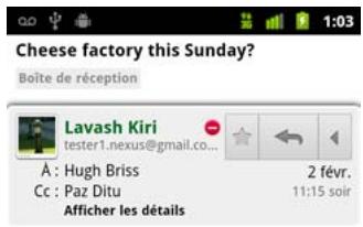 GOOGLE ANDROID 2.3 - Relire un message - 3