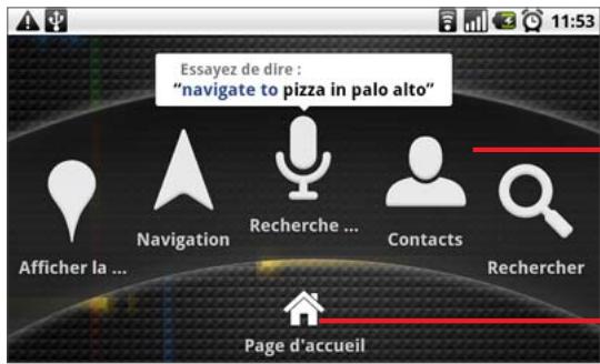 GOOGLE NEXUS ONE - Utilisation du mode voiture - 1